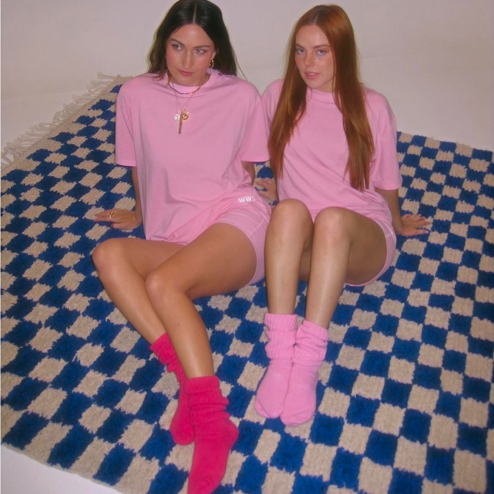 WHAT WE SAID PODCAST MERCH Pink Lounge Pajama Set - Tee + Boxers